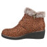 Фото #3 товара Corkys Chilly Leopard Round Toe Wedge Booties Womens Size 6 B Casual Boots 80-99