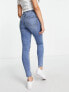 Pimkie tall high waist skinny jeans in mid blue