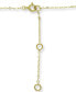 ფოტო #4 პროდუქტის Cubic Zirconia Pineapple Pendant Necklace in 18k Gold-Plated Sterling Silver, 16" + 2" extender, Created for Macy's