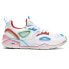 Фото #1 товара Puma Trc Blaze Neon Lace Up Mens White Sneakers Casual Shoes 38678301
