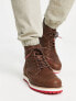 Фото #1 товара Levi's Jax Lux leather lace up boot with red tab in brown