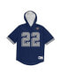 Men's Emmitt Smith Navy Dallas Cowboys Retired Player Mesh Name and Number Hoodie T-shirt