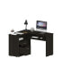 Raleigh L-Shaped Desk, Two Drawers, One Shelf, CPU Storage