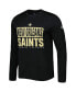 Фото #3 товара Men's Black New Orleans Saints Combine Authentic Offsides Long Sleeve T-shirt