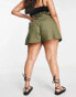 Фото #4 товара ASOS DESIGN Curve utility belted shorts in khaki