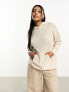 Threadbare Willow hoody jumper in stone