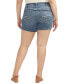 ფოტო #2 პროდუქტის Trendy Plus Size Elyse Mid-Rise Jean Shorts