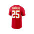 Kansas City Chiefs Men's Pride Name and Number Wordmark 3.0 Player T-shirt Clyde Edwards-Helaire