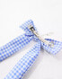 DesignB London gingham bow in blue