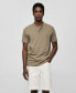 ფოტო #1 პროდუქტის Men's Cotton Pique Mao Collar Polo Shirt