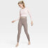 Фото #4 товара Women's Seamless High-Rise Rib Leggings - All In Motion Taupe M