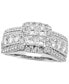ფოტო #1 პროდუქტის Diamond Princess Halo Engagement Ring (1-5/8 ct. t.w.) in 14k White Gold