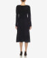 ფოტო #2 პროდუქტის Women's Scoop Neck Fit and Flare Sweater Dress