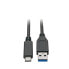 Фото #1 товара Tripp U428-C03-G2 USB-C to USB-A Cable (M/M) - USB 3.2 Gen 2 (10 Gbps) - USB-IF Certified - Thunderbolt 3 Compatible - 3 ft. (0.91 m) - 0.9 m - USB A - USB C - USB 3.2 Gen 2 (3.1 Gen 2) - 10000 Mbit/s - Black