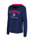 Фото #3 товара Women's Navy Arizona Wildcats Catalina Hoodie Long Sleeve T-Shirt