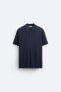 Lyocell blend knit polo shirt