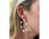 ფოტო #3 პროდუქტის Beaded Pearl Hoop Earrings