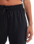 Pieces slinky elasticated waist shorts in black