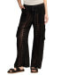 Фото #1 товара Women's Cotton Crochet Cargo Pants