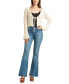 ფოტო #3 პროდუქტის Juniors' Bell-Sleeve Crocheted Tie-Front Cardigan