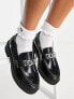 Фото #1 товара ASOS DESIGN Miso leather chunky chain loafers in black