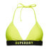 SUPERDRY Code Triangle Elastic bikini top Электрическая Известь, S - фото #2