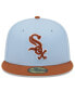 Men's Light Blue/Brown Chicago White Sox Spring Color Basic Two-Tone 59Fifty Fitted Hat Голубой, 7 1/8 - фото #4