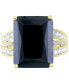 Фото #3 товара EFFY® Onyx & Diamond (3/8 ct. t.w.) Statement Ring in 14k Gold