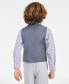 ფოტო #4 პროდუქტის Little Boys Machine Washable Oxford Vest, Shirt, Pants, Necktie and Pocket Square, 5 Piece Set