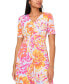 ფოტო #3 პროდუქტის Petite Floral-Print Twist-Front Midi Dress