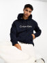 Фото #1 товара Calvin Klein hero logo comfort hoodie in navy