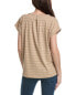 Bobeau V-Neck Pleat Back Top Women's