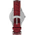 Women's Timex Easy Reader Watch with Leather Strap - Silver/Red TW2P68700JT
