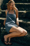 Фото #5 товара Джинсовое платье trf с горловиной халтер ZARA