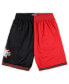 Фото #1 товара Men's Black, Red Philadelphia 76ers Big and Tall Hardwood Classics Split Swingman Shorts