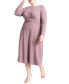 ფოტო #1 პროდუქტის Plus Size Ponte Twist Detail Dress