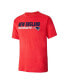 ფოტო #3 პროდუქტის Men's Navy, Red New England Patriots Meter T-shirt and Shorts Sleep Set