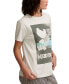 ფოტო #3 პროდუქტის Women's Woodstock Poster Cotton Boyfriend T-Shirt