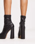 NA-KD platform high heeled boots in black 40 - фото #4