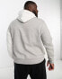 Le Breve Plus colour block hoodie in grey