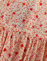 Miss Selfridge strappy button through mini dress in strawberry ditsy print