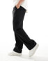 ASOS DESIGN pull on smart wide leg trousers in black