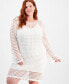 ფოტო #4 პროდუქტის Trendy Plus Size Scoop-Neck Crochet Dress