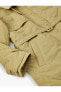 Фото #7 товара Пальто Koton Long Coat Faux Fur Trim Plush Lined Belted