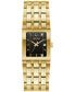 ფოტო #1 პროდუქტის Women's Marc Anthony Modern Quadra Diamond Accent Gold-Tone Stainless Steel Bracelet Watch 21mm