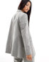 Miss Selfridge oversized blazer in grey grau, 36 - фото #3