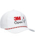 Men's White 3M Open Rope Snapback Hat
