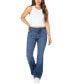 Фото #1 товара Juniors' Double-Button Flare Jeans