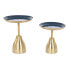 Set of 2 tables Home ESPRIT Blue Golden 40,5 x 40,5 x 48 cm