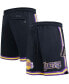 ფოტო #5 პროდუქტის Men's Black Los Angeles Lakers Chenille Shorts